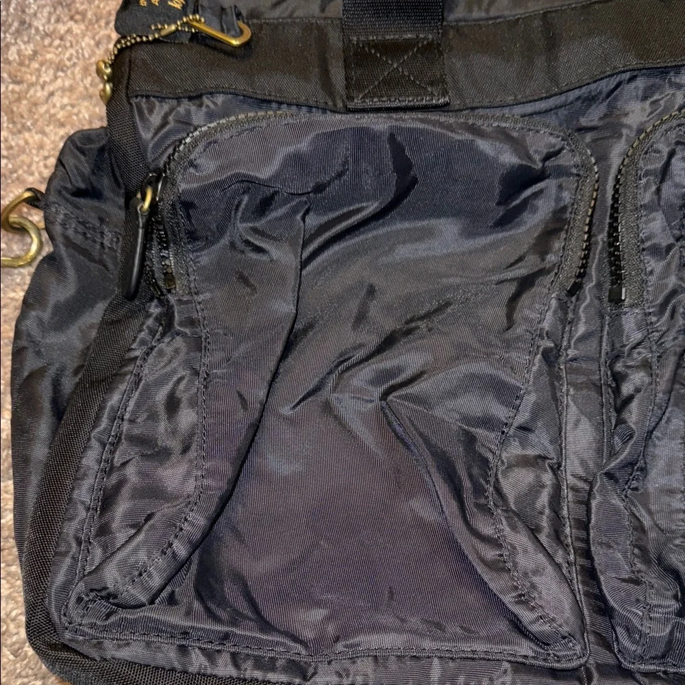 Kipling Black Tote Bag with Red Accents - Picture 5 of 8